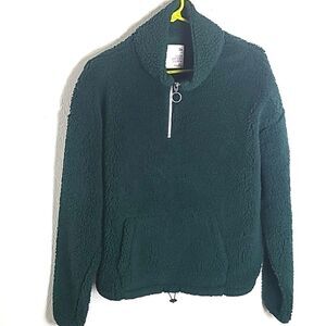 SO Hunter Green Sherpa Turtleneck Jacket with Handwarmers, Size XXL ,NWOT